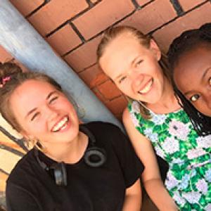 Cecilie frivillig i Uganda